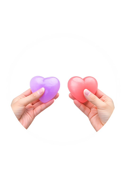 Two Jellzy heart-shaped jelly cleansers side by side