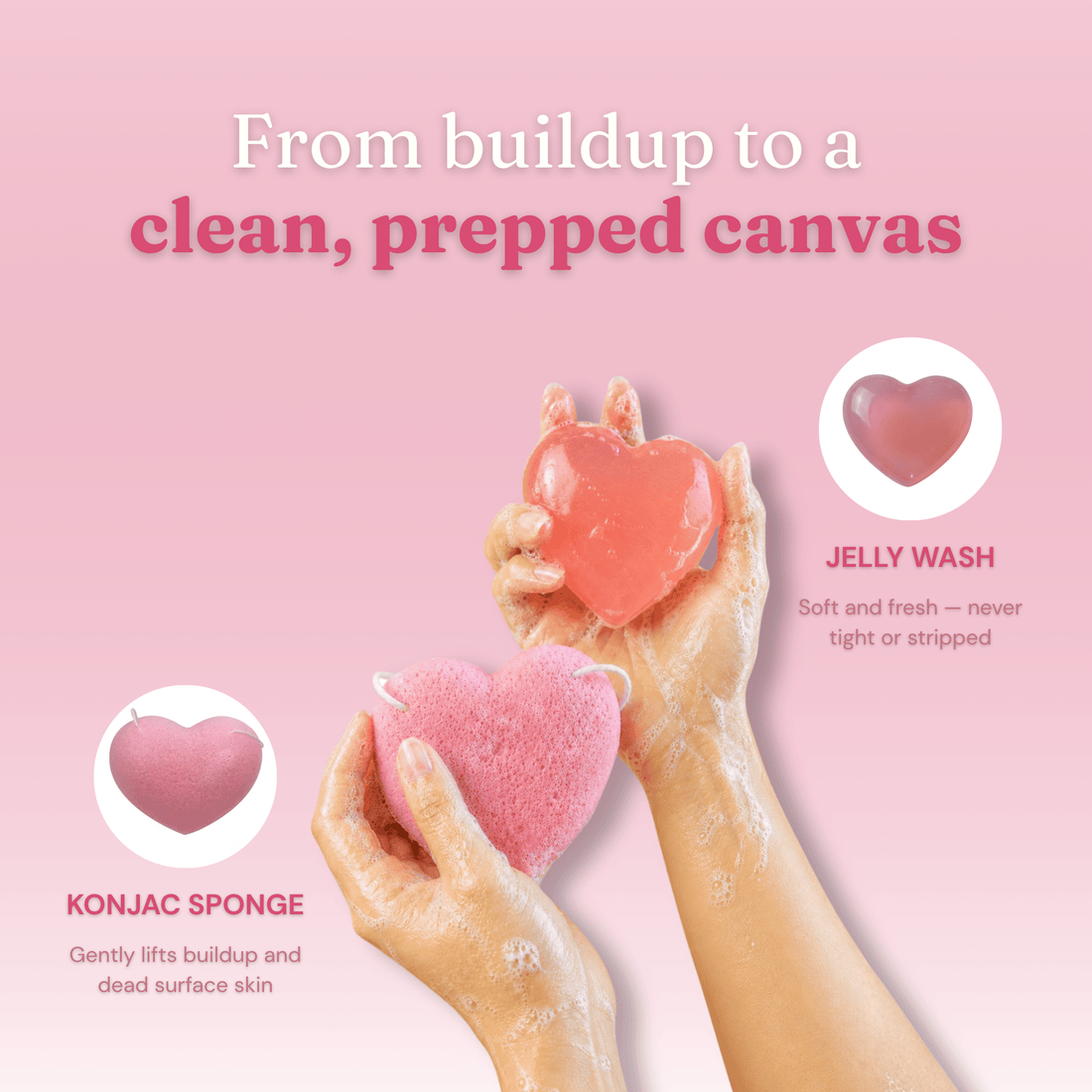 Jellzy konjac jelly cleanser made from konjac root
