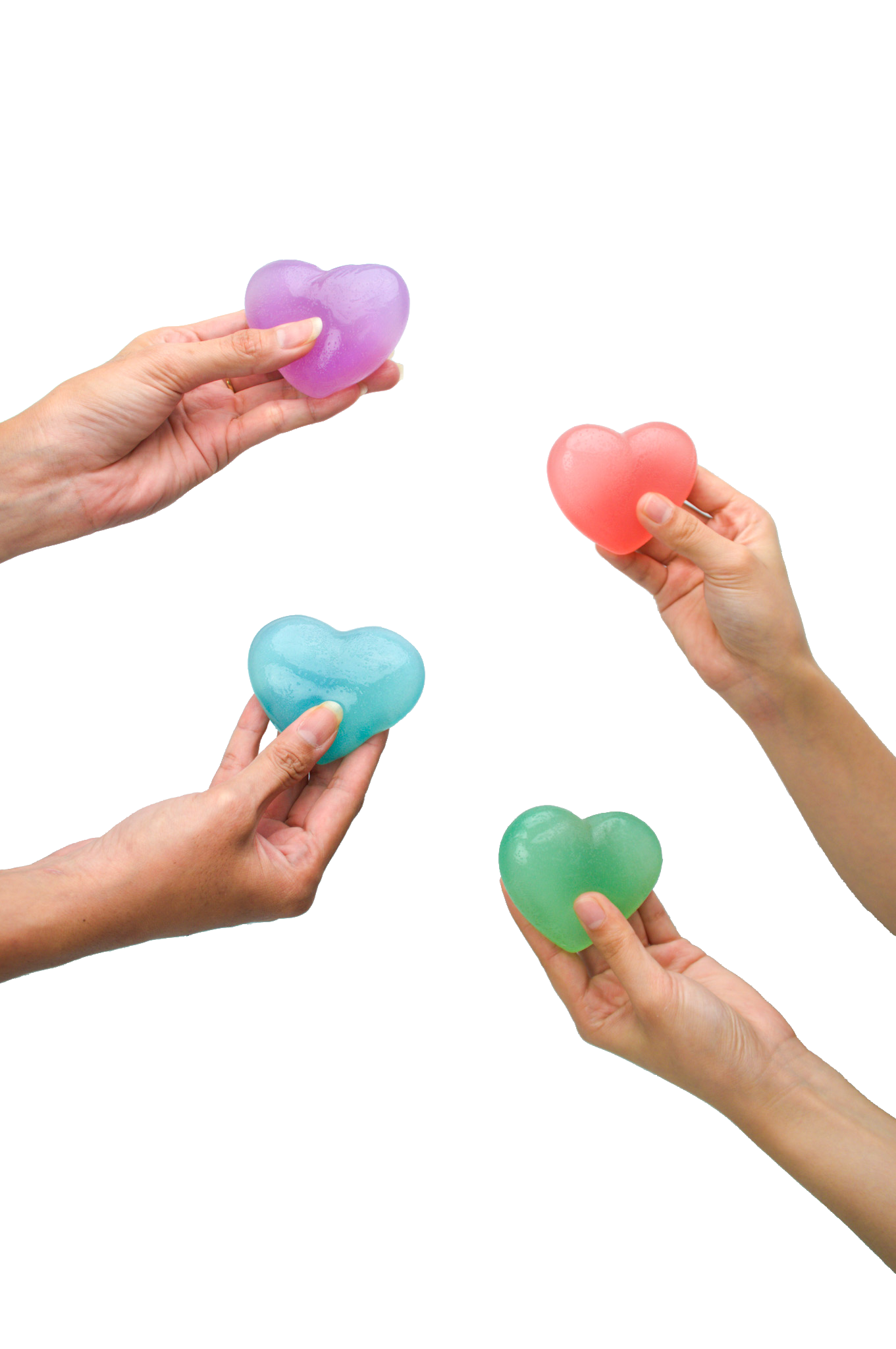 Jellzy refill 4 pack of heart-shaped konjac jelly cleansers